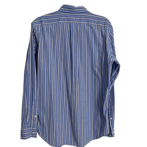 Ralph‎ Lauren Classic Fit Blue Stripe Button Down Shirt Men Size S - Picture 6 of 7